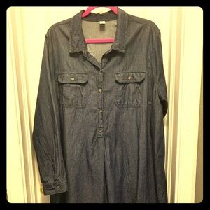 Old Navy,  denim shirt dress -XXL
